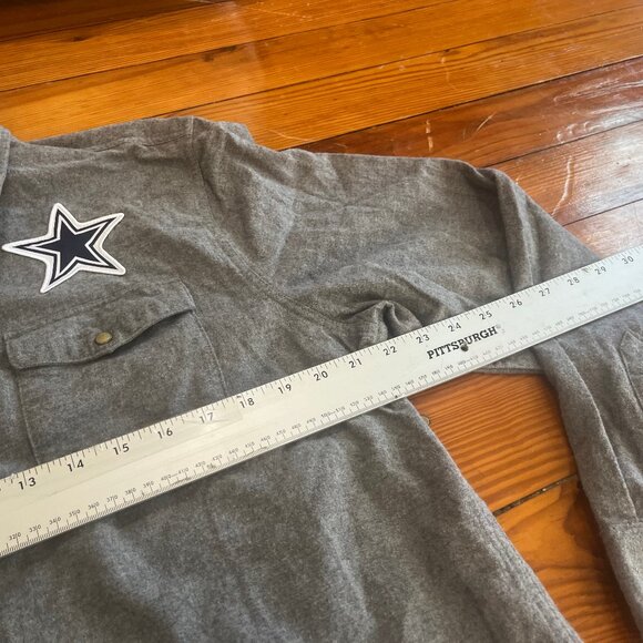NFL Dallas Cowboys x Darius Rucker Pearl Snap Button Up Shirt Gray Men's Size L - Picture 4 of 8